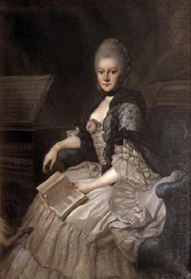 Johann Ernst Heinsius Portrait of Anna Amalie von Sachsen-Weimar-Eisenach, china oil painting image